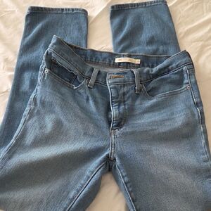 Levi's Light Blue Straight Leg Jeans for Women